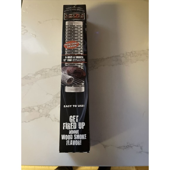 New AMAZE-N 12" Tube BBQ Smoker Grilling 100% Stainless Steel Cook Out Accessory - Picture 8 of 9